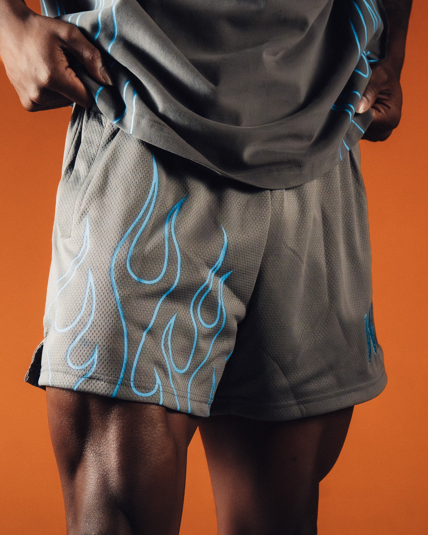 Gray/Blue Flame Premium Performance Short - Image 4