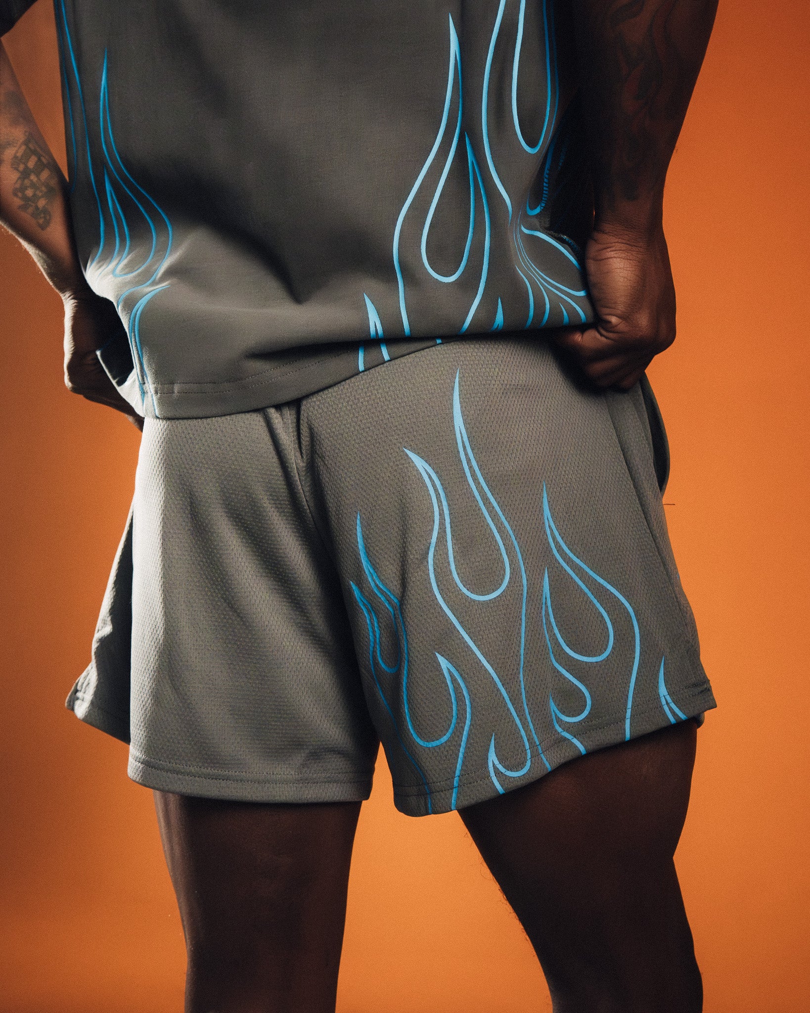 Gray/Blue Flame Premium Performance Short - Image 5