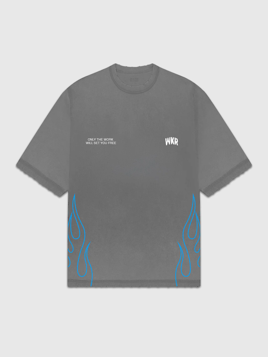 Gray Blue Flame Tee - Image 3