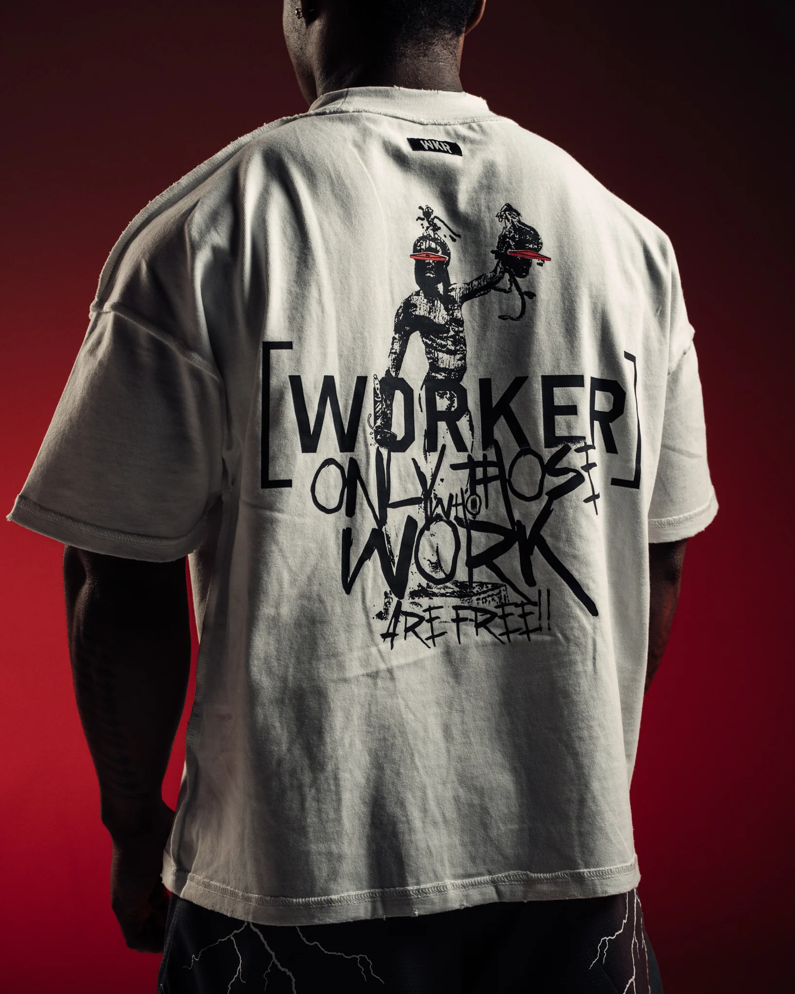White WKR Statue Tee - NQ - Image 4